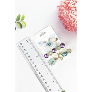 3 PCS SET OF CRYSTAL BUTTERFLY HAIR CLIP HAIR PIN