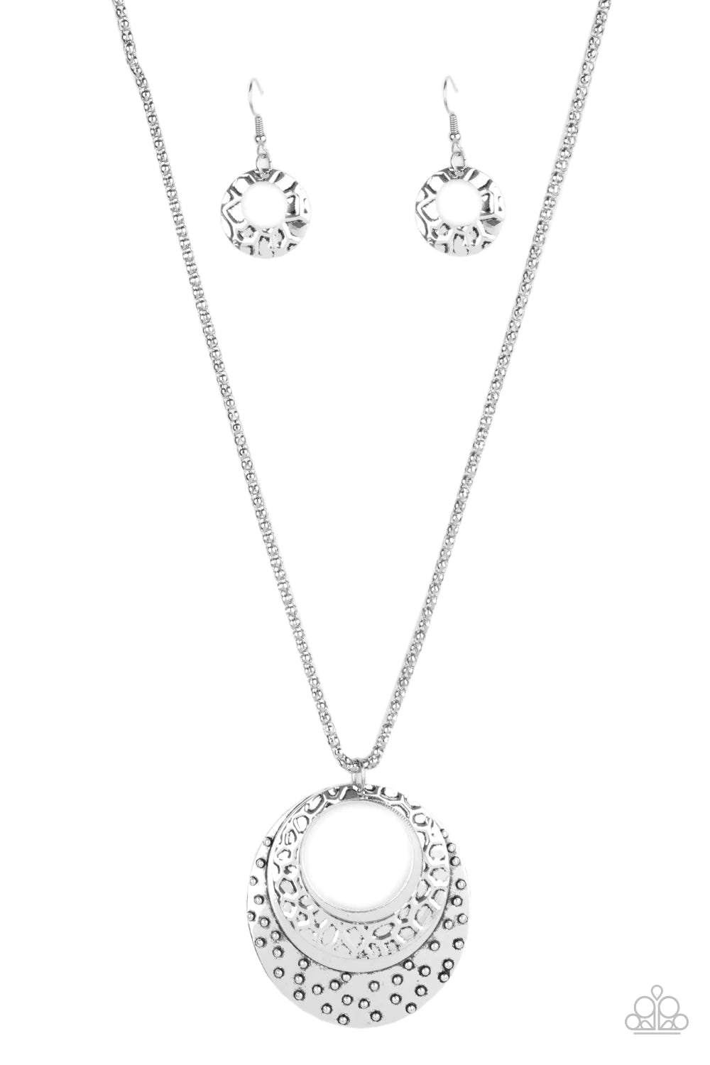 Texture Trio Silver Necklace