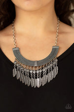 Load image into Gallery viewer, Fierce In Feathers Silver Necklace
