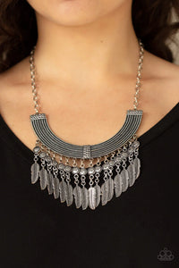 Fierce In Feathers Silver Necklace