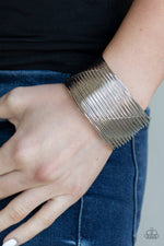 Load image into Gallery viewer, Retro Revamp Silver Wire Cuff Bracelet
