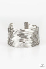 Load image into Gallery viewer, Retro Revamp Silver Wire Cuff Bracelet

