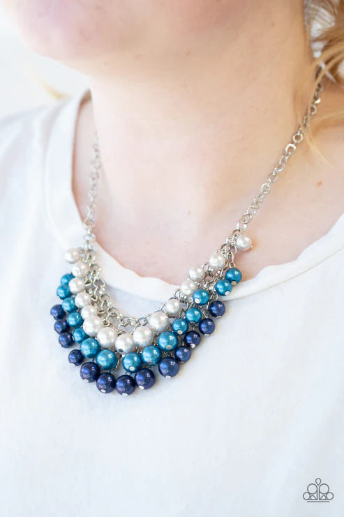 Run For The Heels Blue Necklace