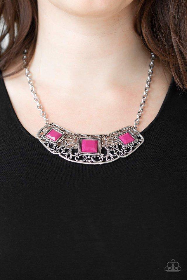 Feeling Independant Pink Necklace