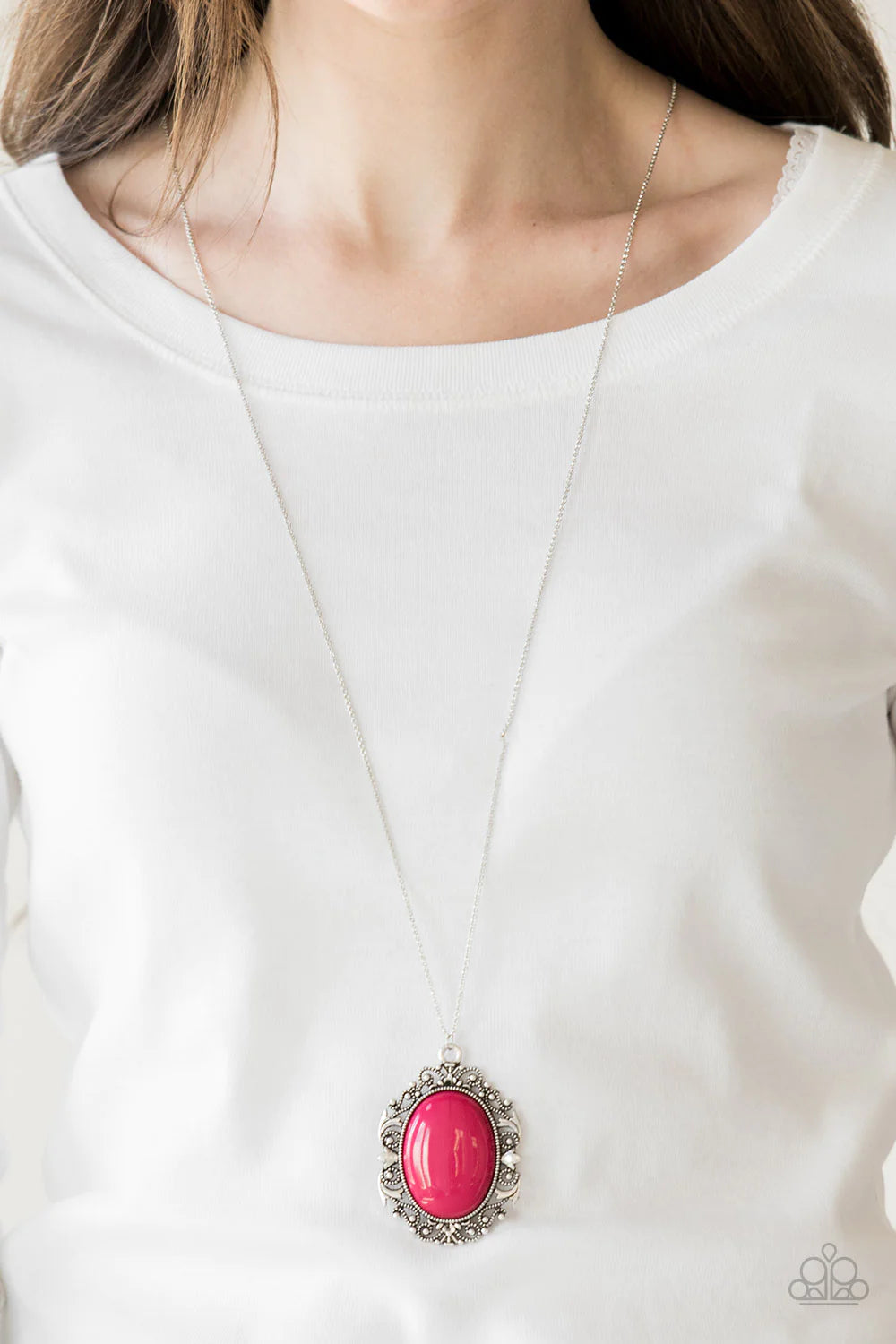 Vintage Vanity Pink Necklace