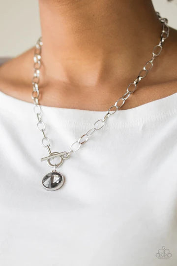 She Sparkles On Silver Necklace/Bracelet Set