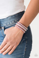 Load image into Gallery viewer, Rollin In Rhinestones Pink Urban Bracelet
