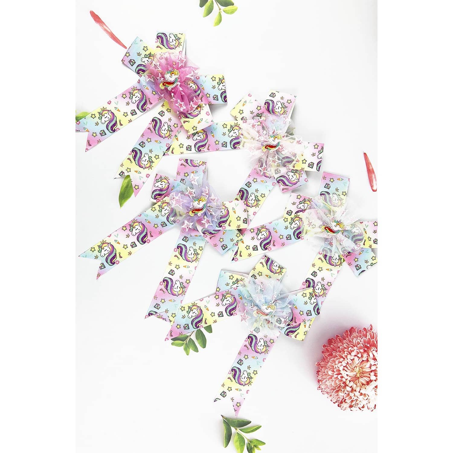 UNICORN BOW KNOT PATTERN STYLING KIDS HAIR CLIP