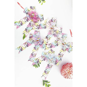 UNICORN BOW KNOT PATTERN STYLING KIDS HAIR CLIP