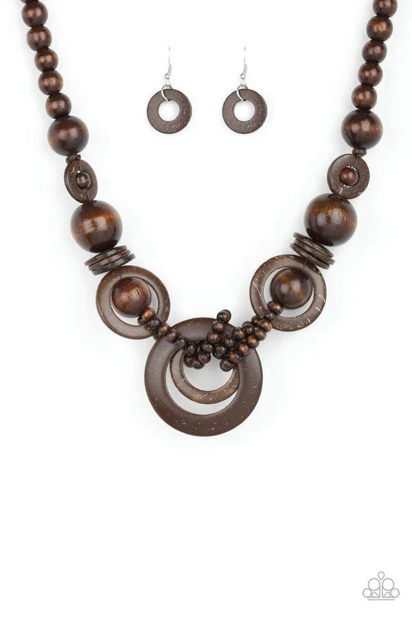 Boardwalk Party Brown Necklace