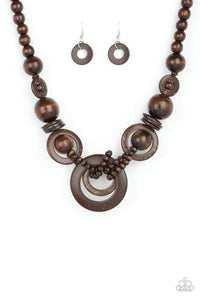 Boardwalk Party Brown Necklace