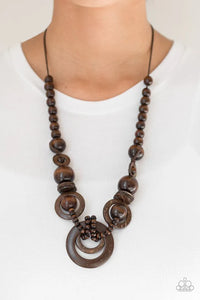 Boardwalk Party Brown Necklace