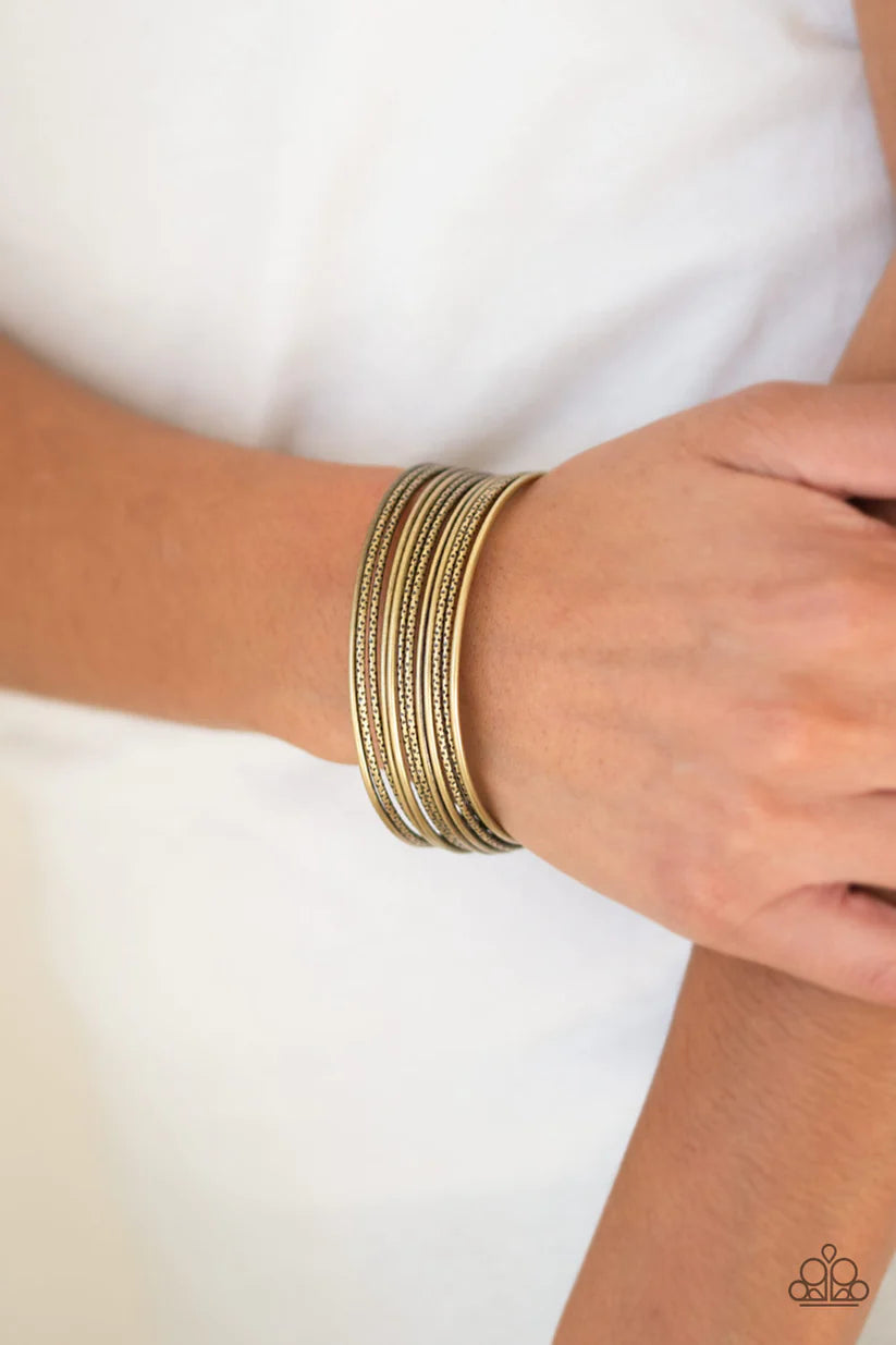 Endlessly Empress Brass Cuff Bracelet