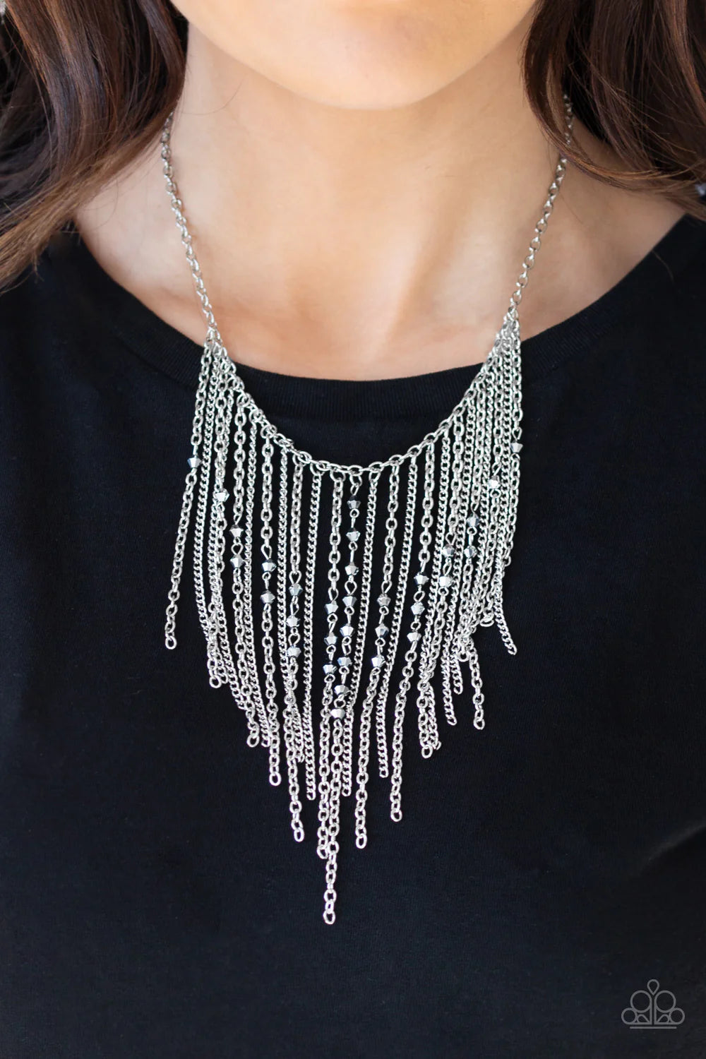 First Class Fringe Silver Necklace
