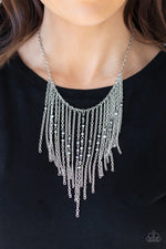 Load image into Gallery viewer, First Class Fringe Silver Necklace
