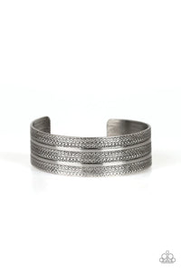 Patterned Plains Silver Cuff Bracelet