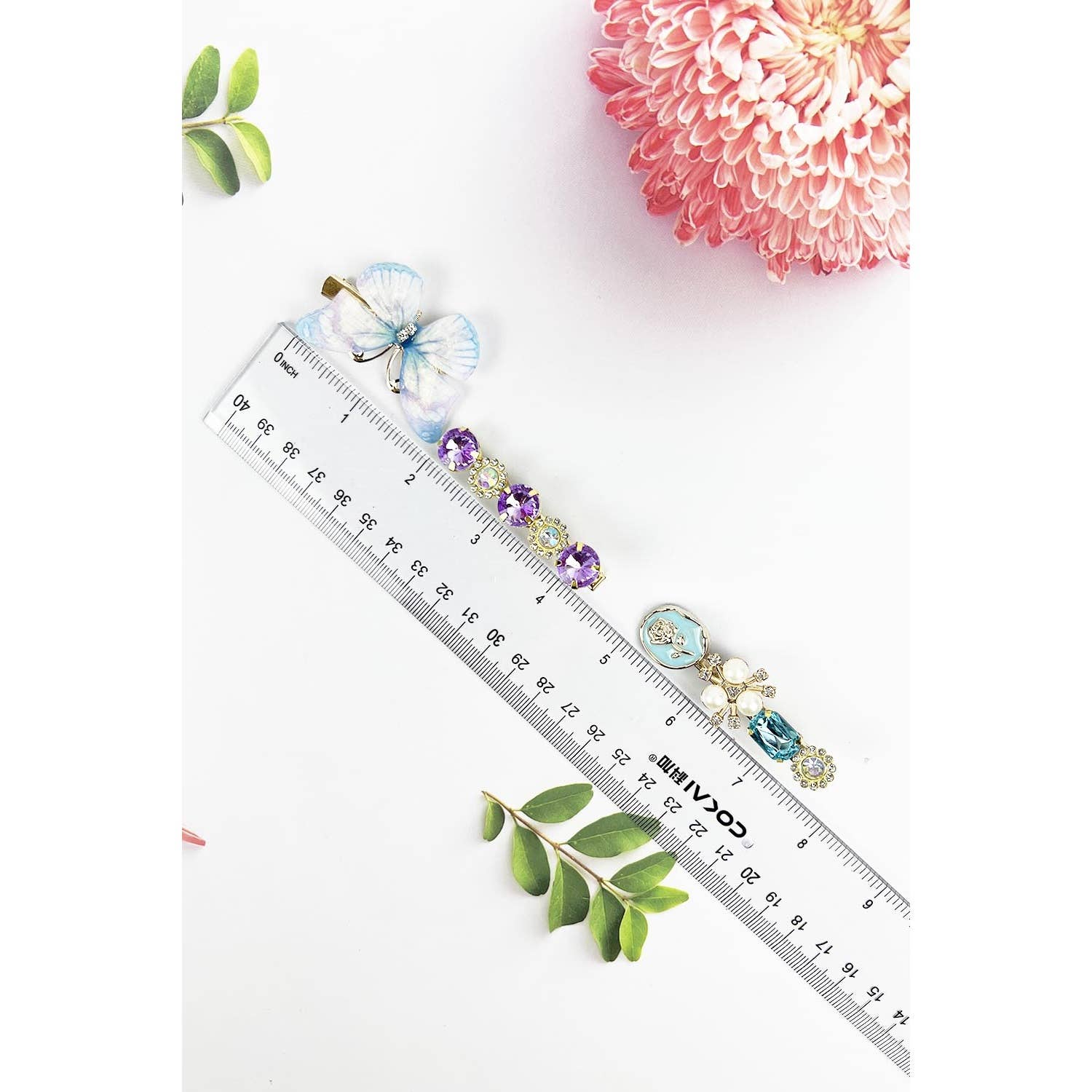 3 PCS SET OF CRYSTAL BUTTERFLY HAIR CLIP HAIR PIN