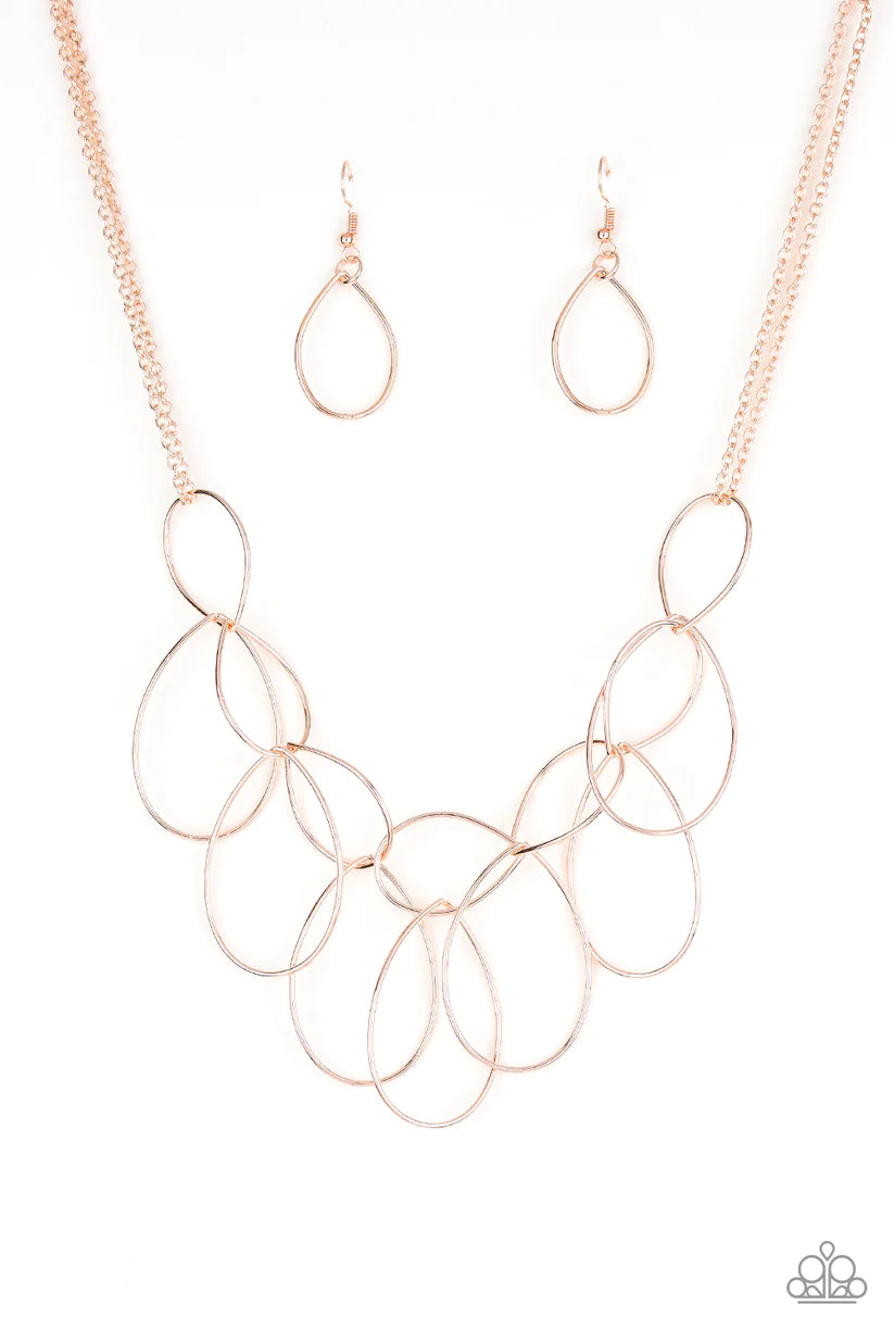 Top Tear Fashion  Necklace Rose Gold
