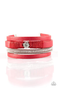 Catwalk Craze Red Clasp Bracelet