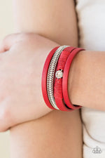 Load image into Gallery viewer, Catwalk Craze Red Clasp Bracelet
