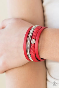 Catwalk Craze Red Clasp Bracelet