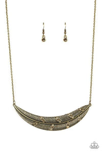Say You Quill Brass necklace