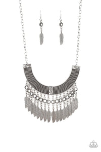 Fierce In Feathers Silver Necklace